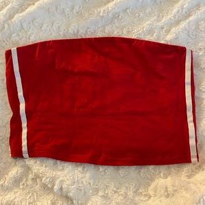 Red tube top